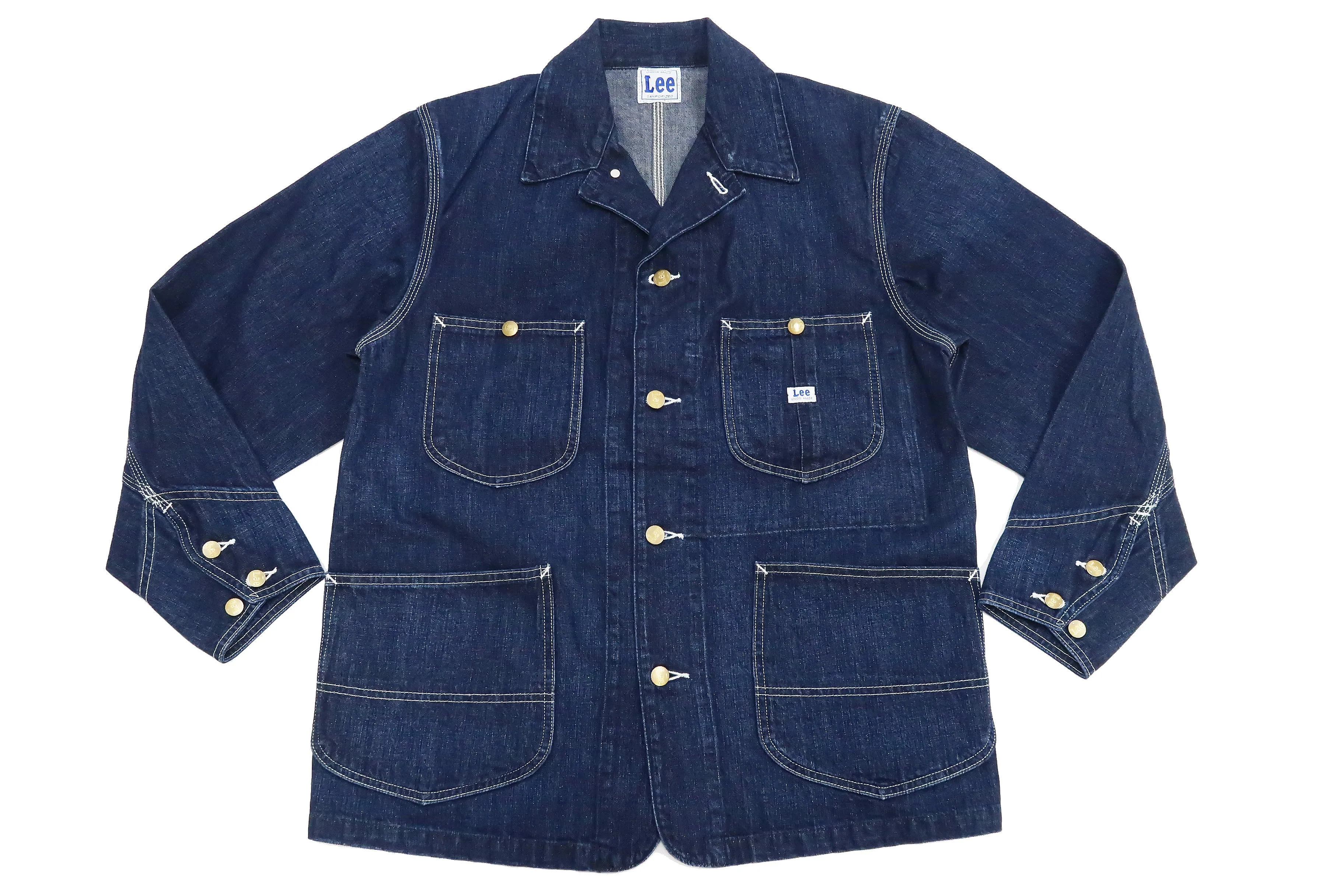 Lee Loco Jacket LT0659 Men's Chore Coat Unlined Railroad Work Jacket LT0659-336 Mid-Wash Faded Blue Denim