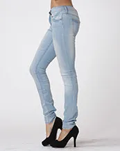 Light Wash Stretch Skinny Jeans