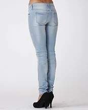 Light Wash Stretch Skinny Jeans