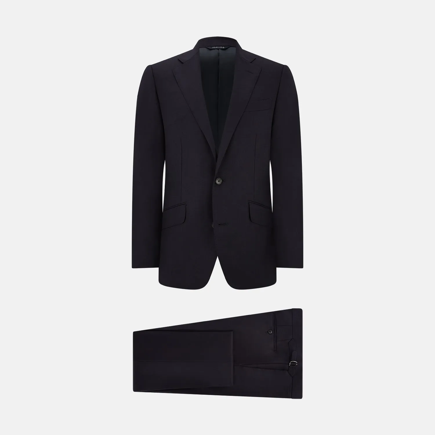 Long Navy Single Breasted Suit