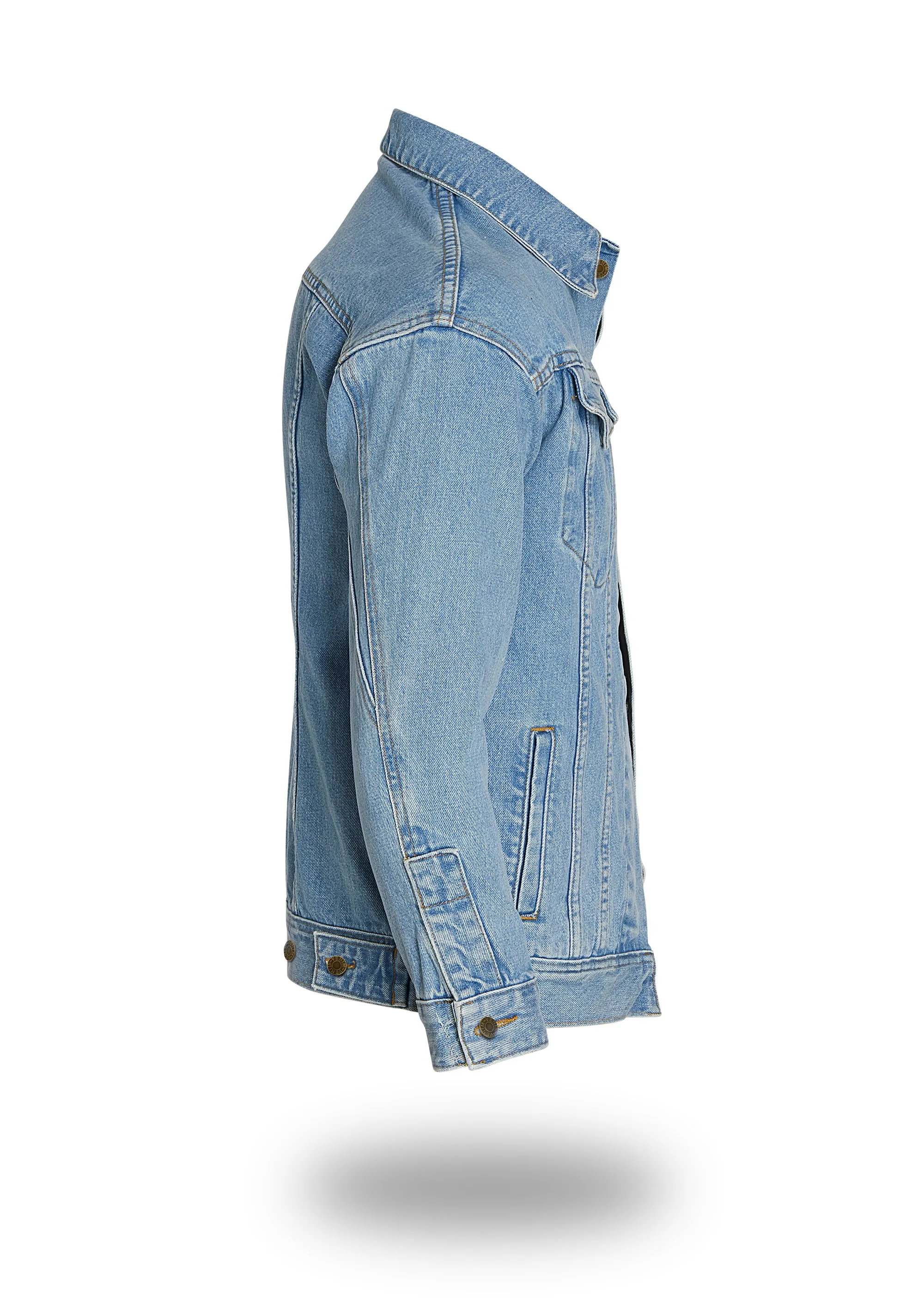 Longer Light Wash Denim Jacket