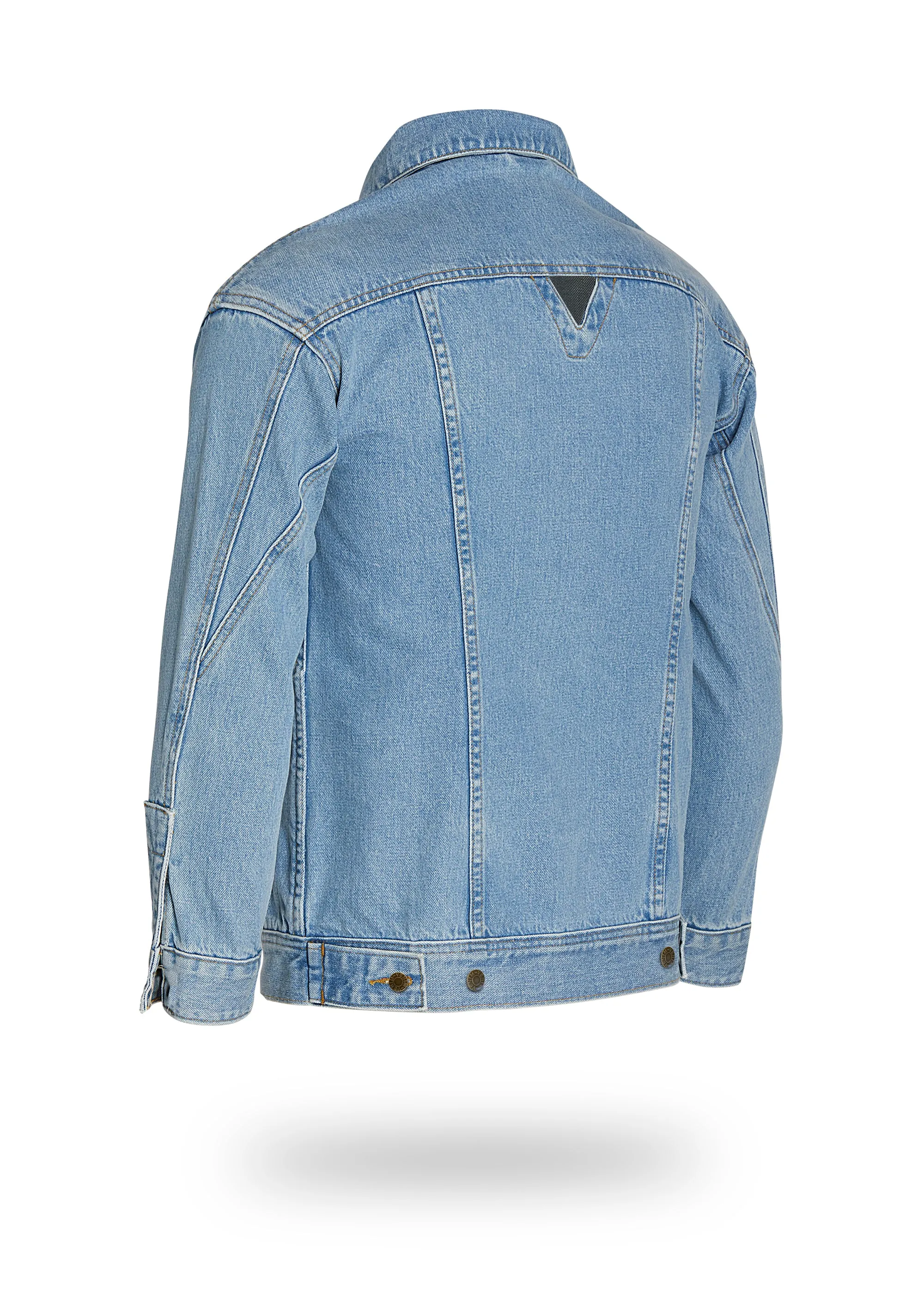 Longer Light Wash Denim Jacket