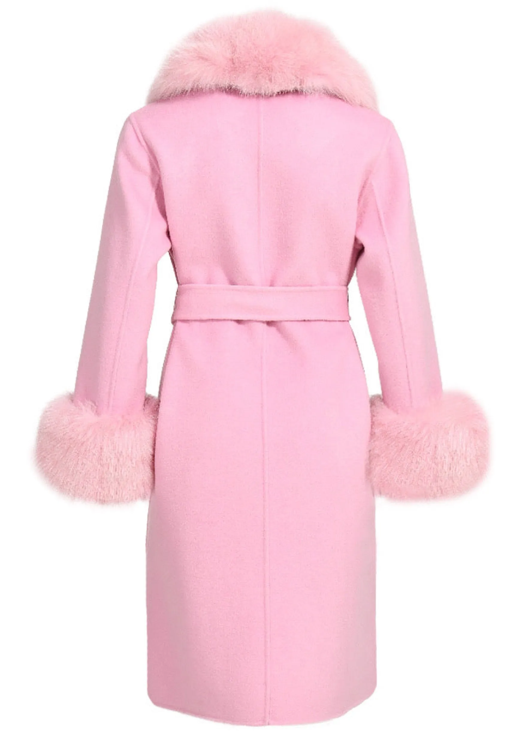 Malia Baby Pink Cashmere Coat