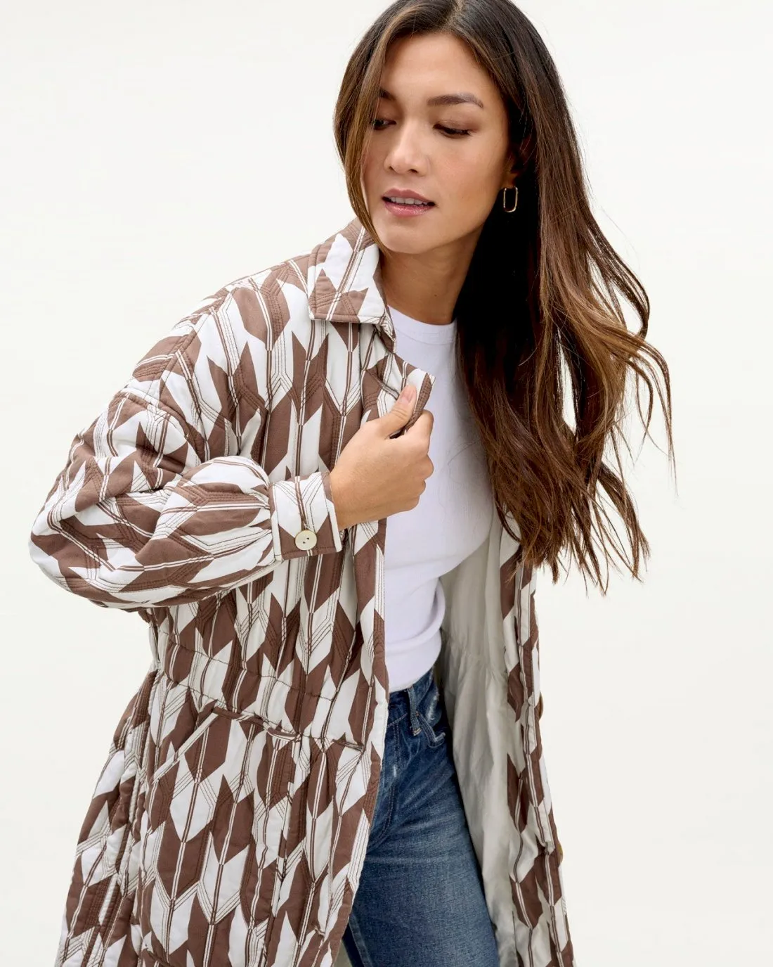 Mary Lawless Lee x Splendid Printed Quilted Jacket