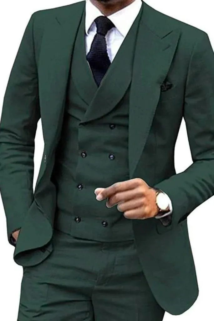 Men Three Piece Suit Teal Green, Wedding Suit, Dinner Suit, Party Wear Suit, Bespoke For Men