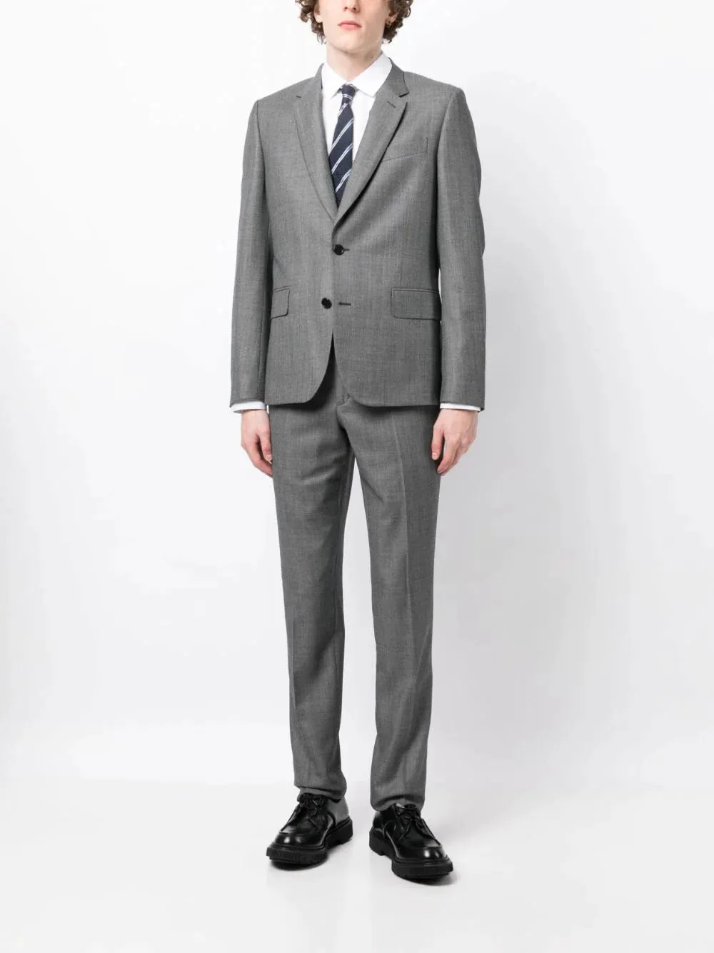 Mens Tailored Fit 2 Button Suit