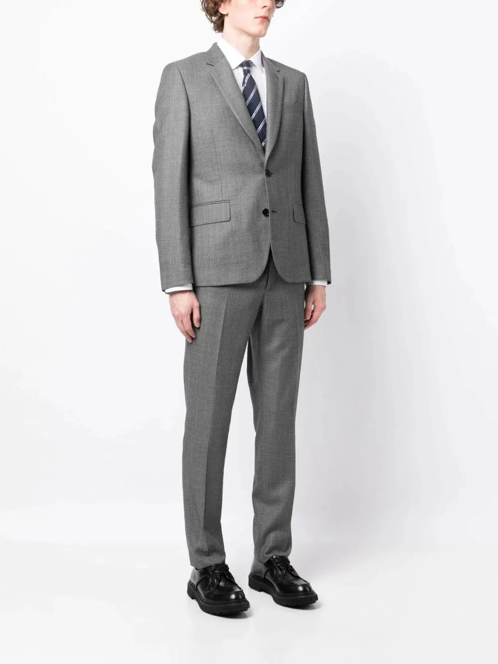 Mens Tailored Fit 2 Button Suit