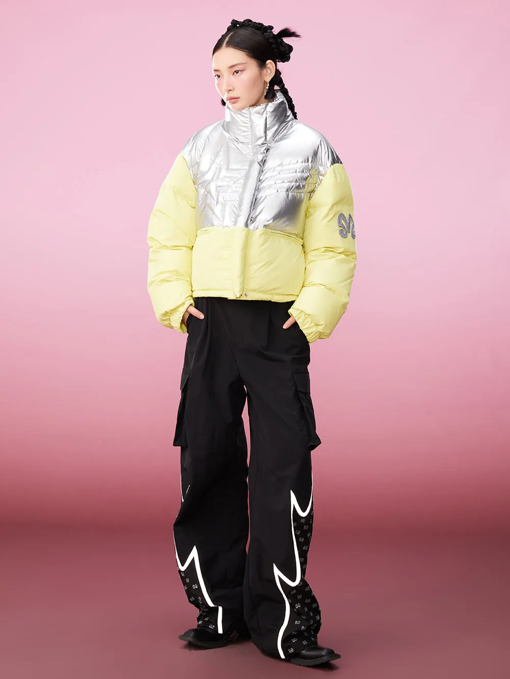 MUKZIN Shooting Star Short Color Bloking Down Jacket