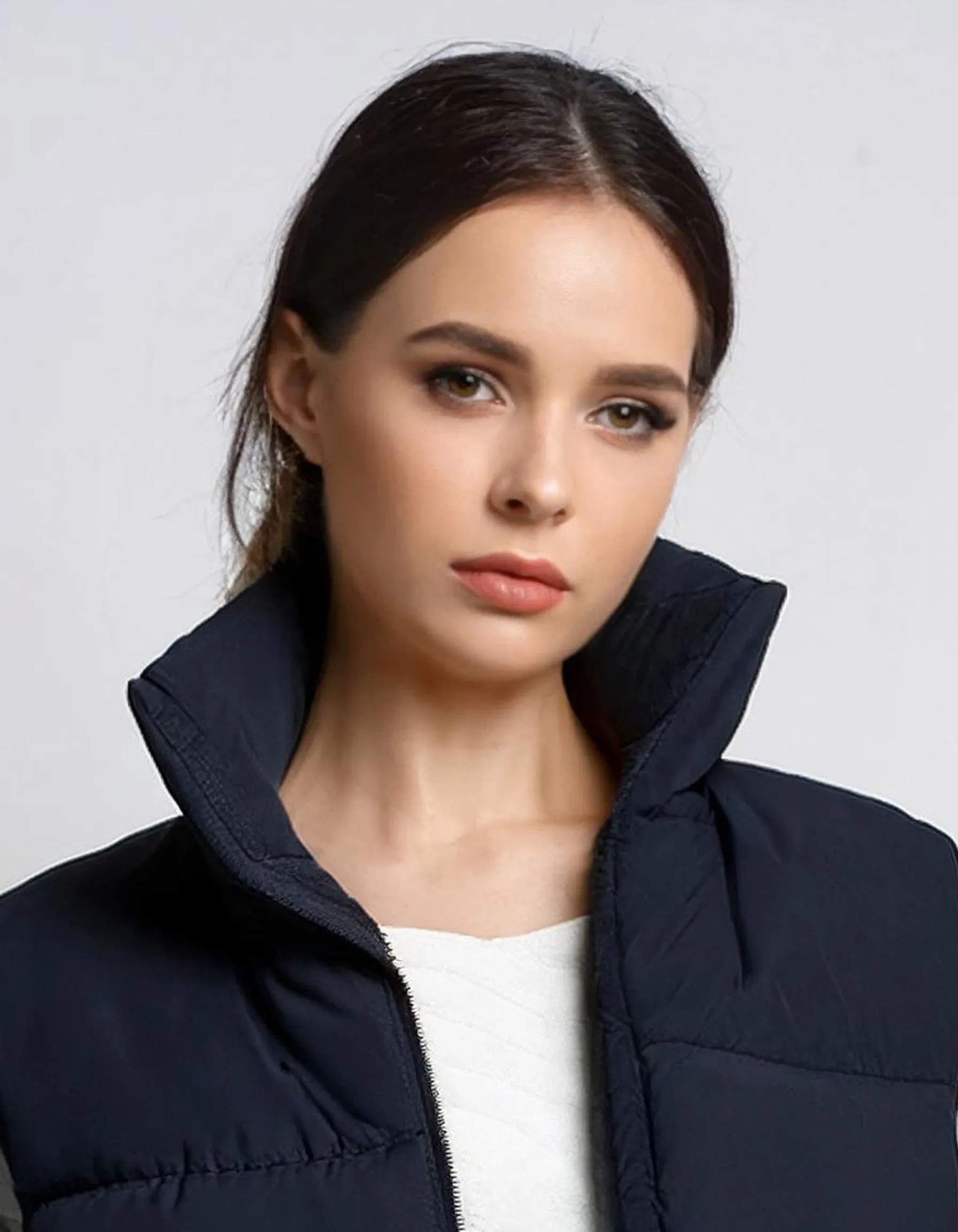 Navy Quilted Vest Puffer Jacket