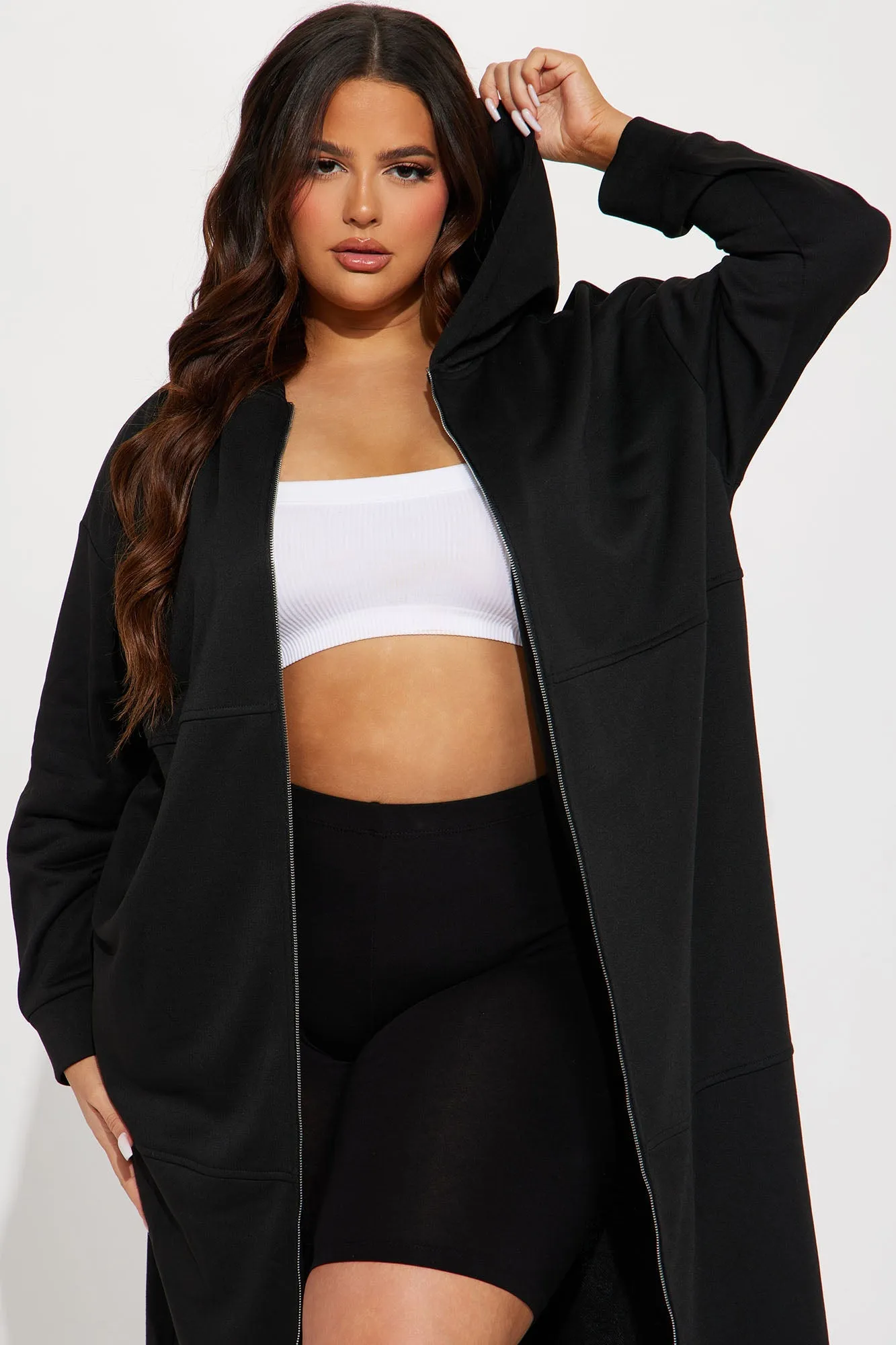 Nonstop Flights Oversized Jacket - Black