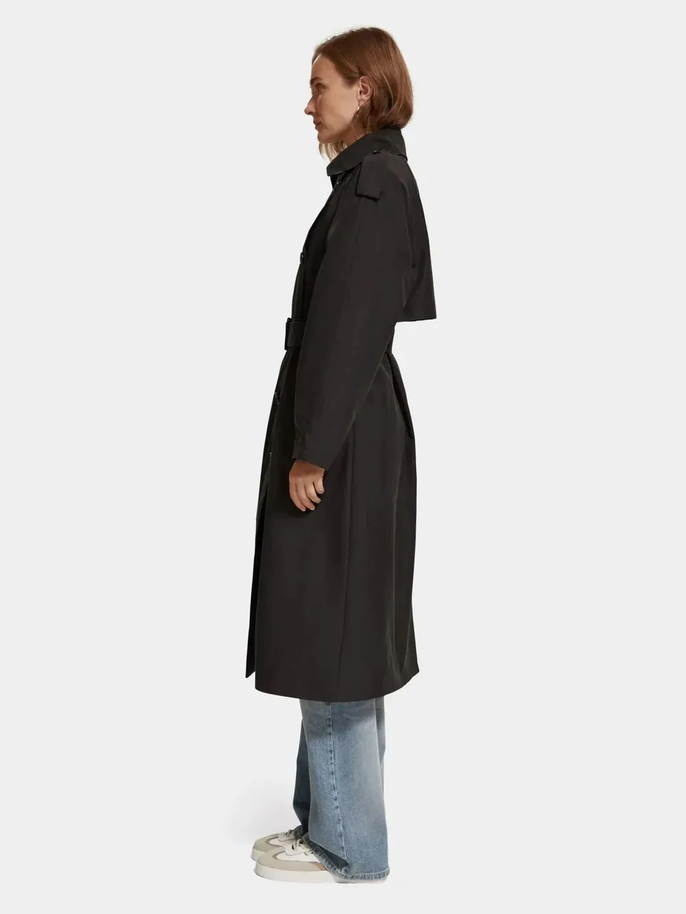 Oversized Belted Trench | Evening Black