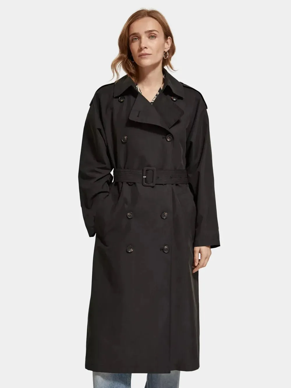 Oversized Belted Trench | Evening Black