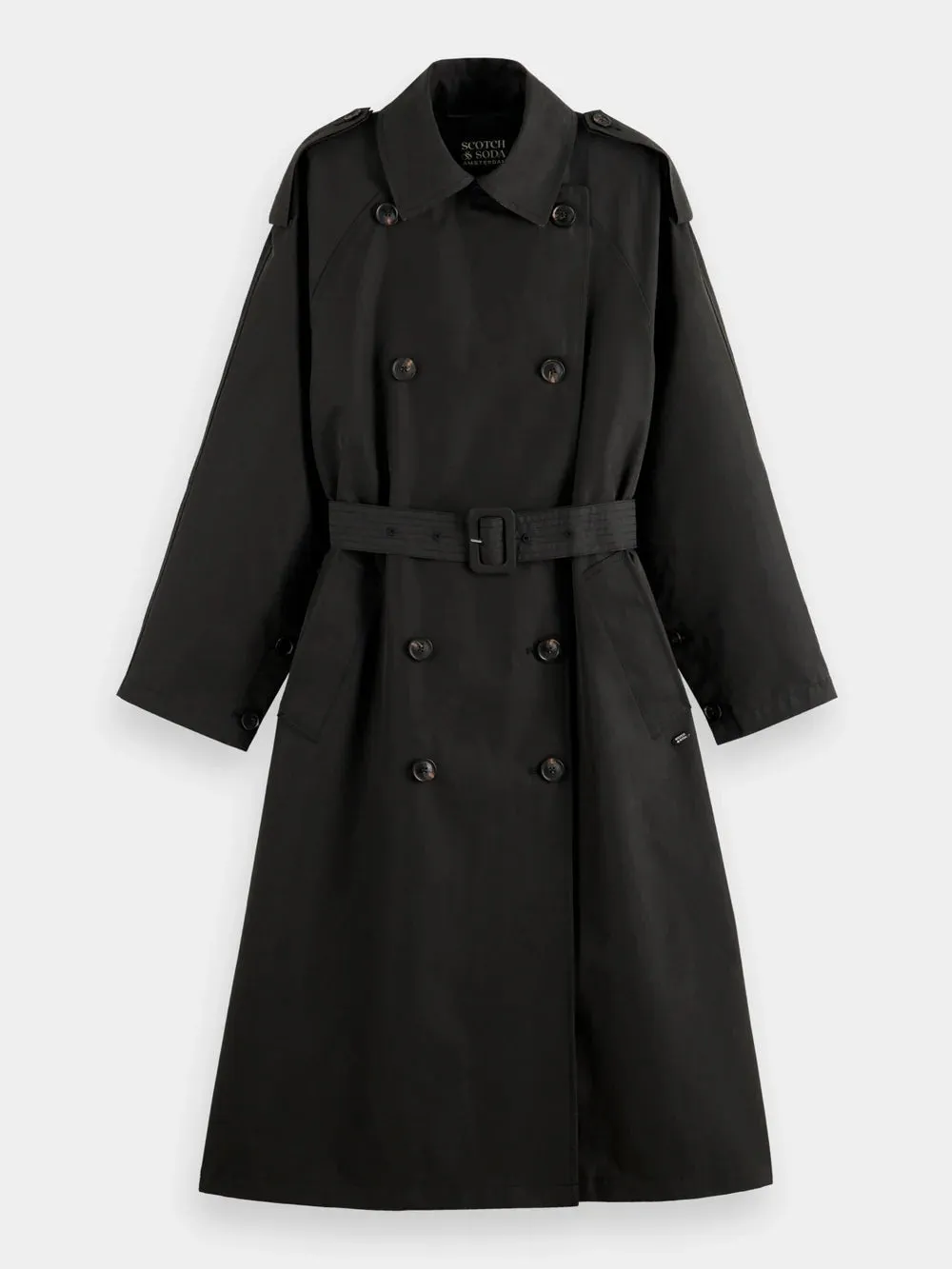 Oversized Belted Trench | Evening Black