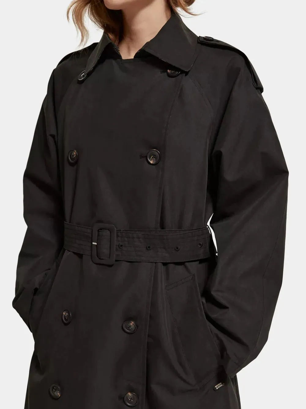 Oversized Belted Trench | Evening Black