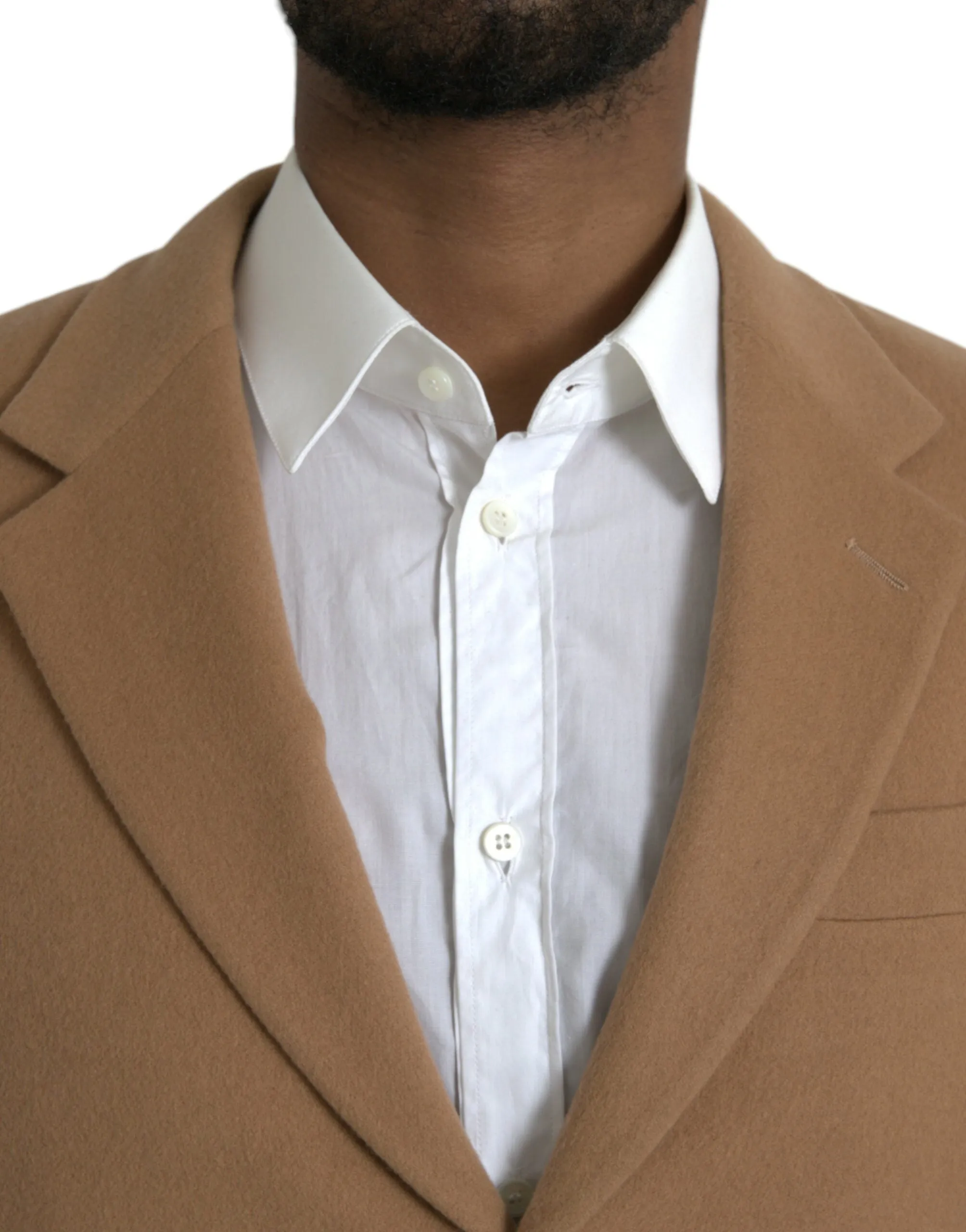 Prada Brown Cashmere 2 Piece Single Breasted Suit