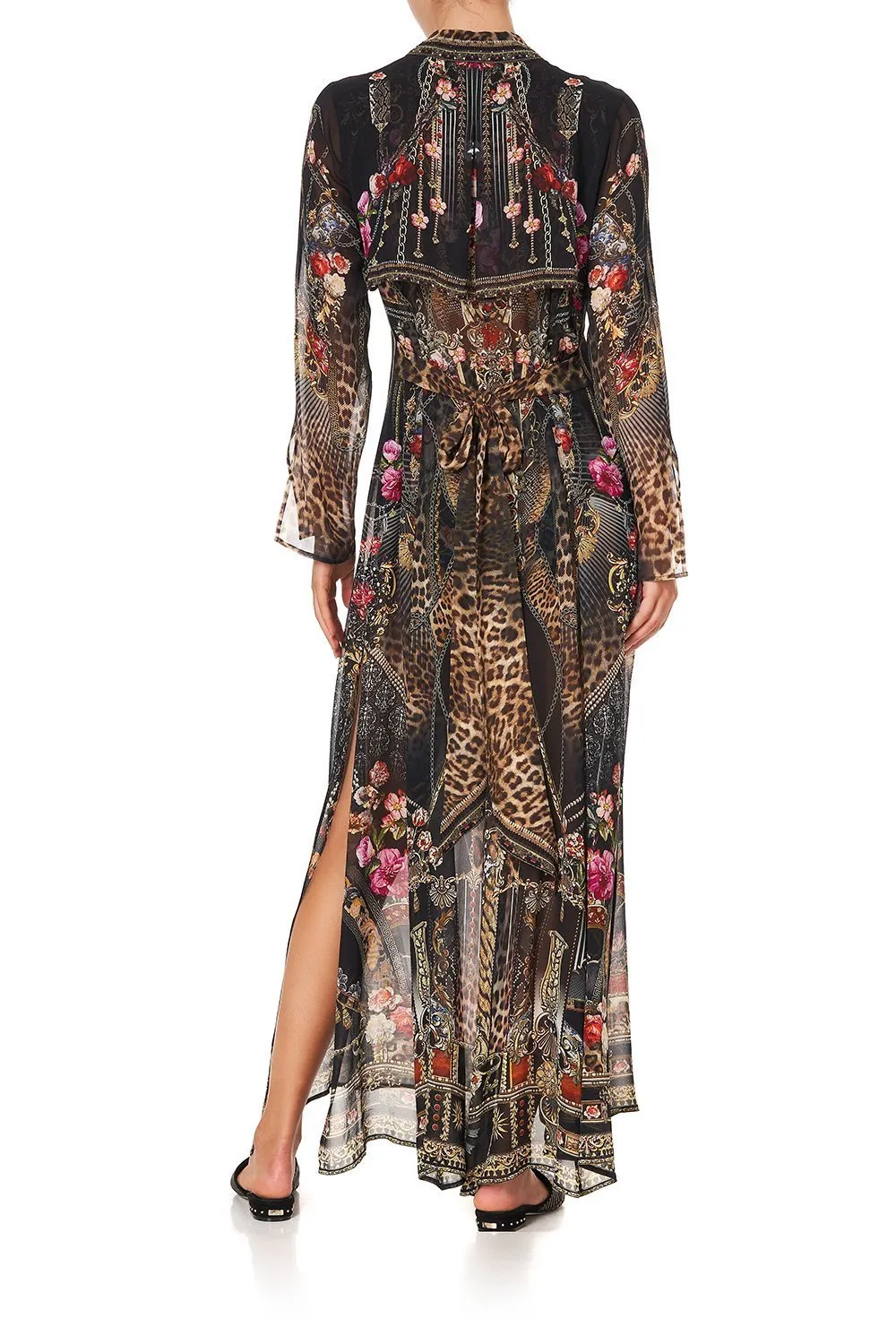 PRINTED TRENCH GOTHIC GODDESS