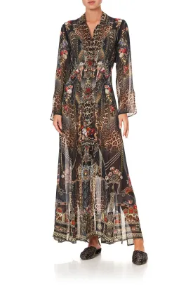 PRINTED TRENCH GOTHIC GODDESS