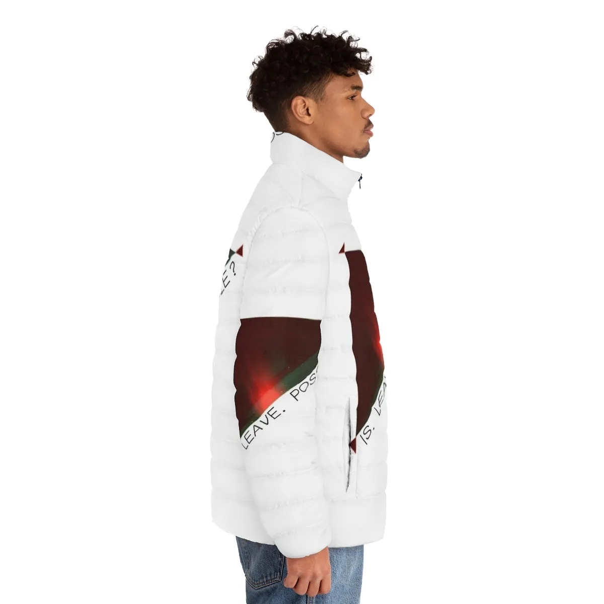 "Oxenfree 'Leave Possible' Puffer Jacket - A Stylish Tribute to the Game"