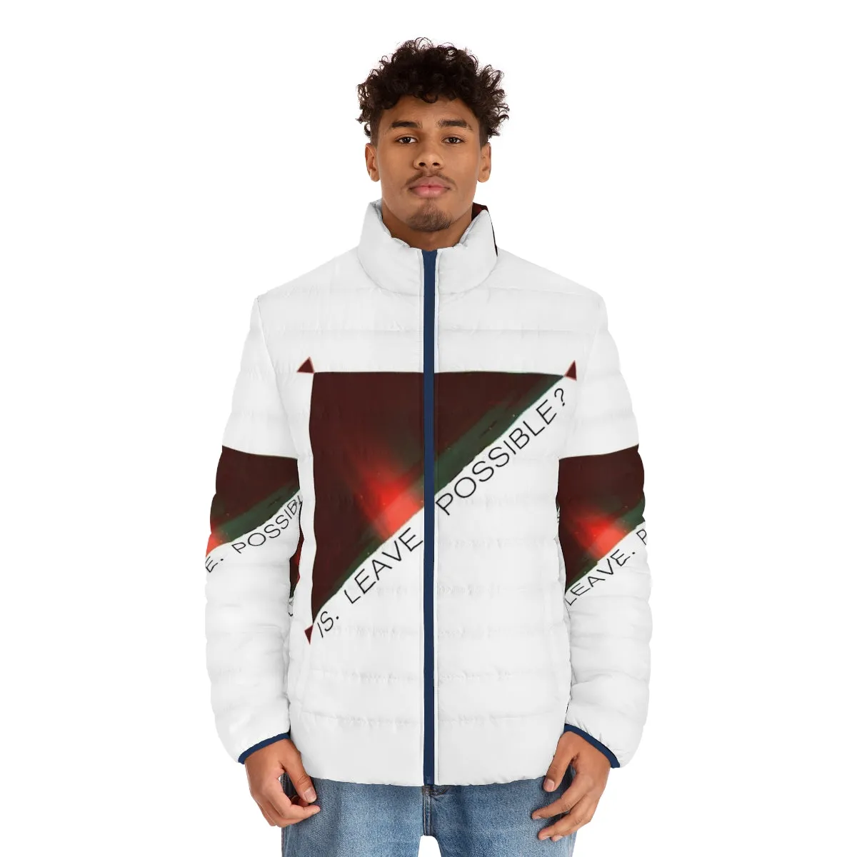 "Oxenfree 'Leave Possible' Puffer Jacket - A Stylish Tribute to the Game"