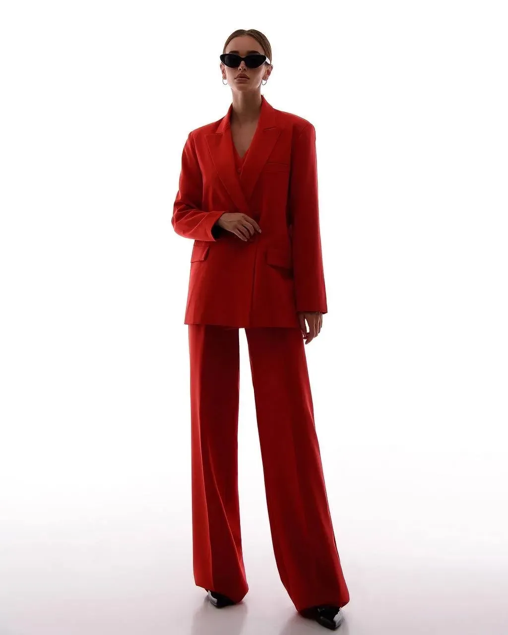 Red three piece suit "Ultra classy"