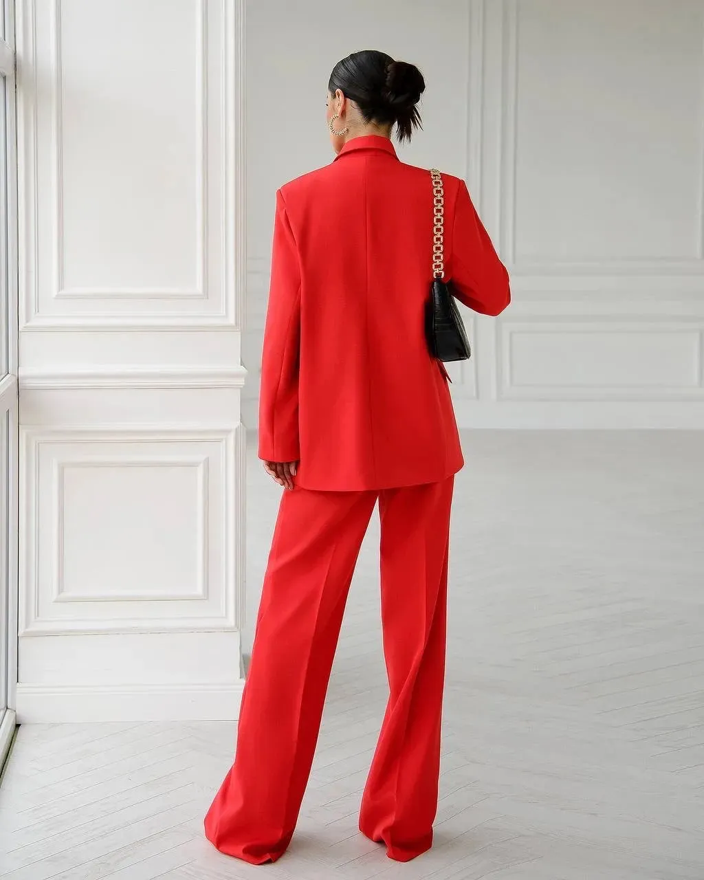 Red three piece suit "Ultra classy"