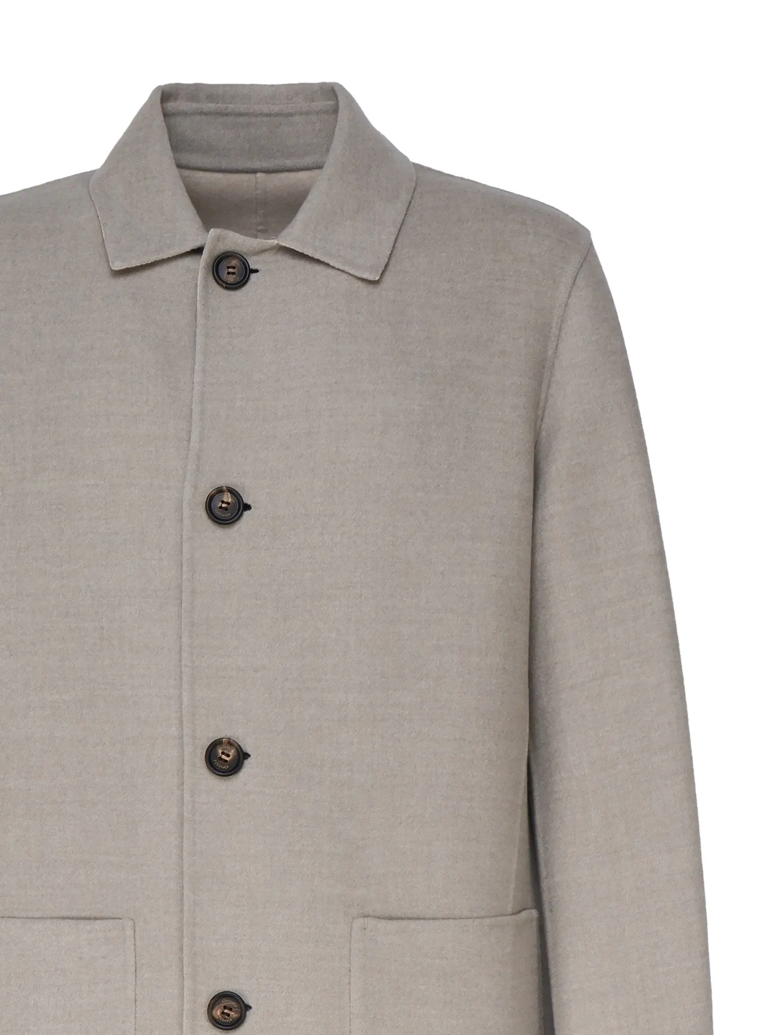 Reversible Wool Coat Sage Sand