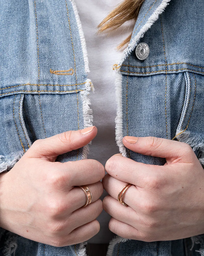 Ripped Back Denim Jacket