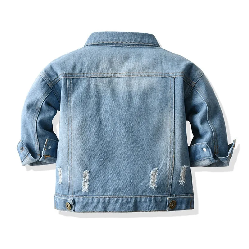 Ripped Button Denim Jacket