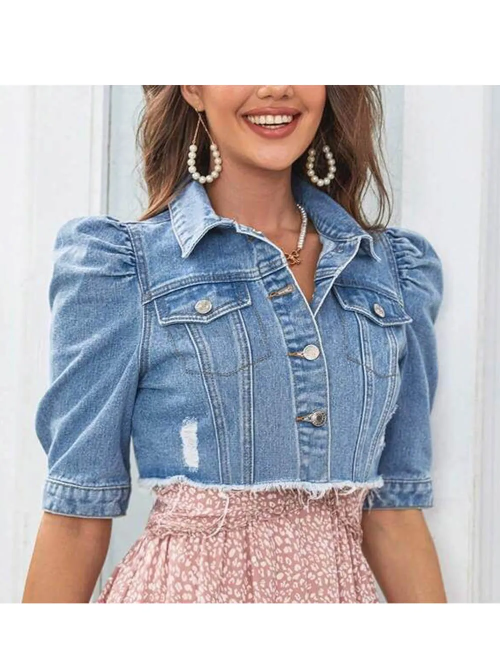 Ripped Denim Jacket