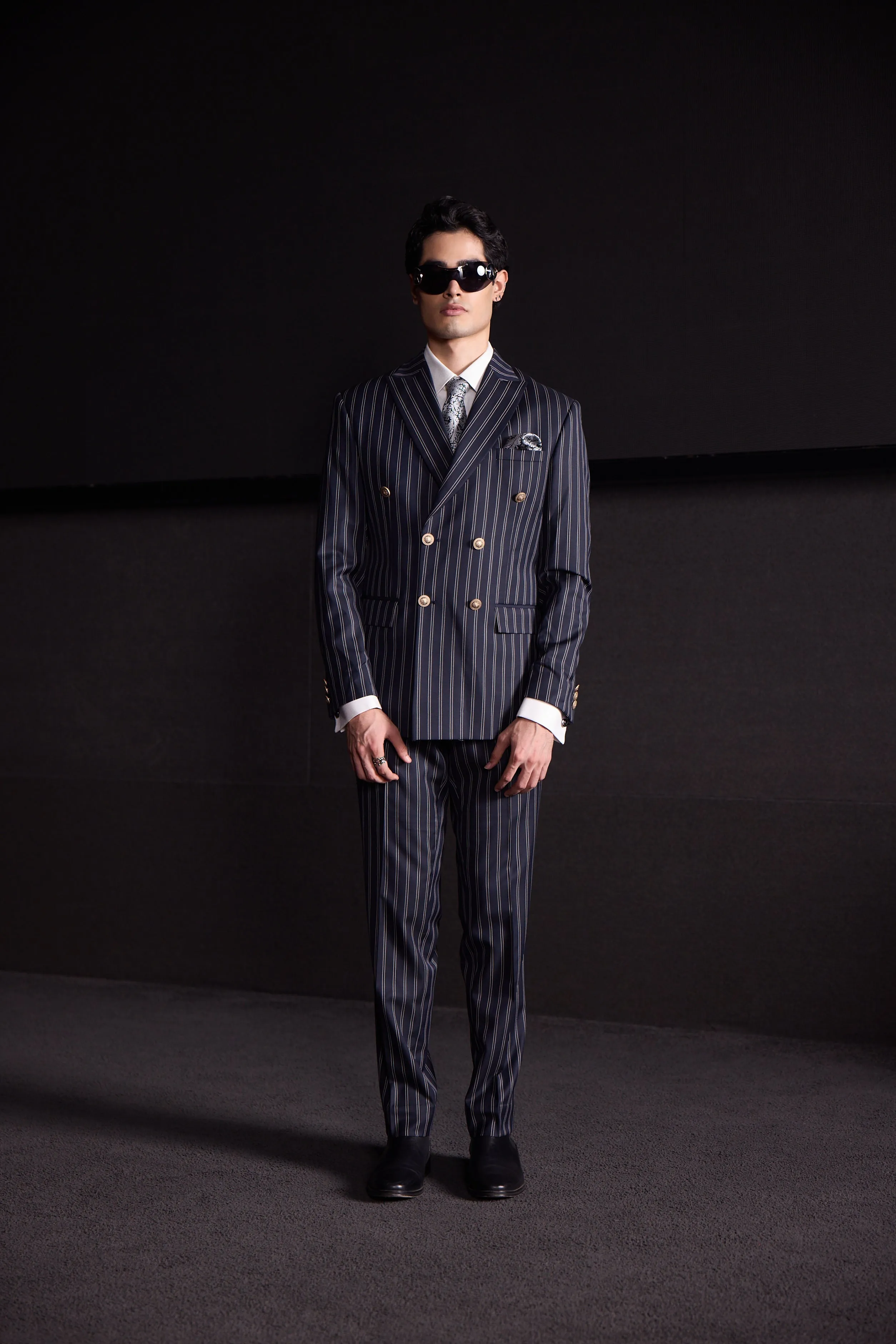 SAPPHIRE STRIPE DOUBLE BREASTED SUIT