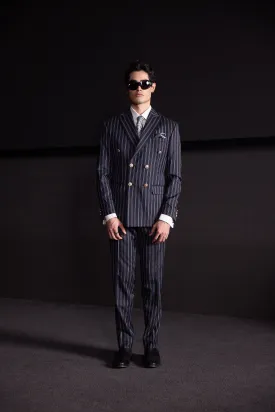 SAPPHIRE STRIPE DOUBLE BREASTED SUIT