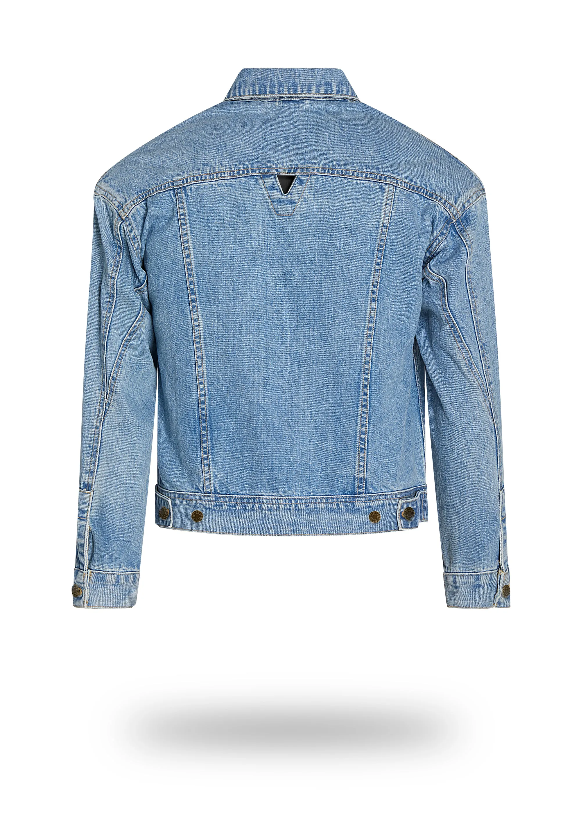 Shorter Light Wash Denim Jacket