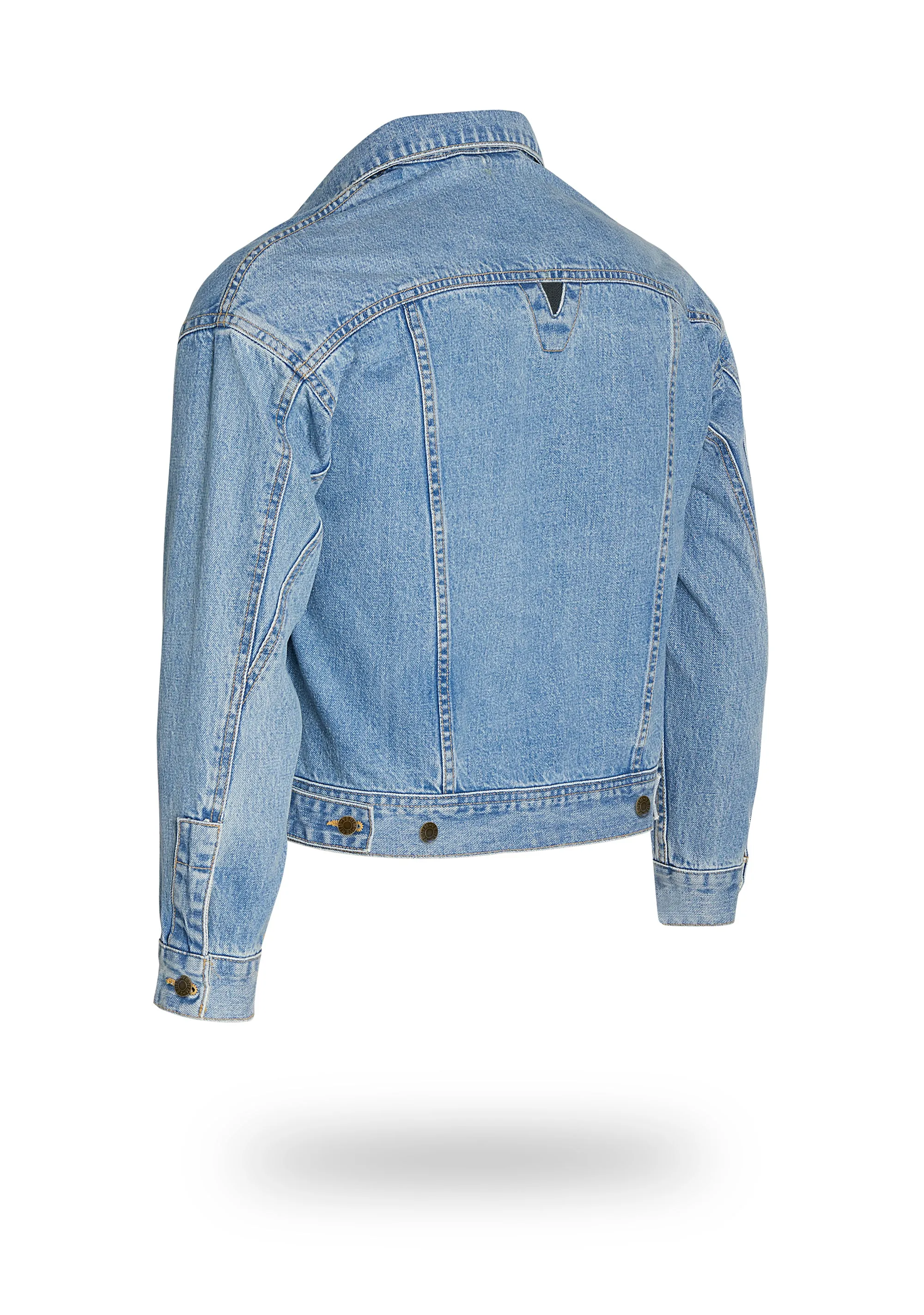 Shorter Light Wash Denim Jacket