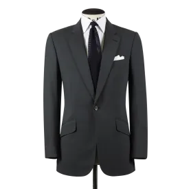 Single Breasted Notch Lapel Suit in Forest Green Tropical Wool