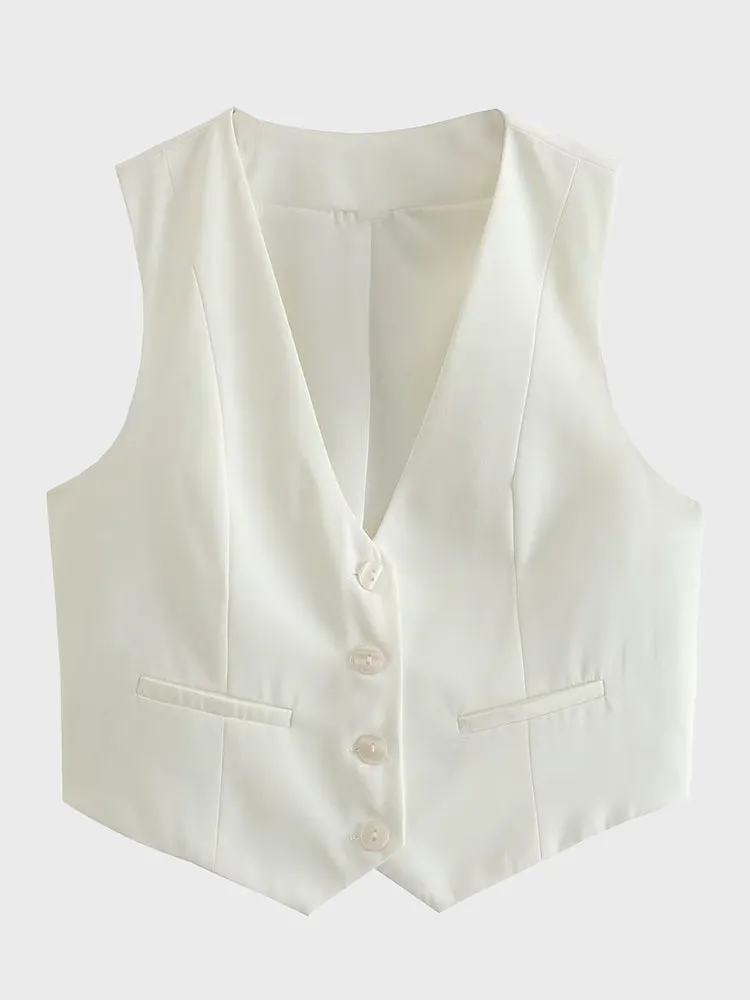 Single-Breasted Suit Vest