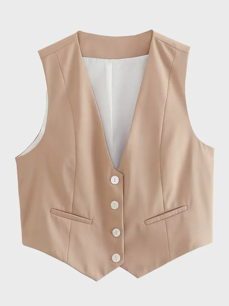 Single-Breasted Suit Vest