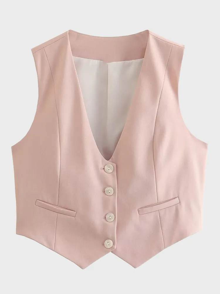 Single-Breasted Suit Vest