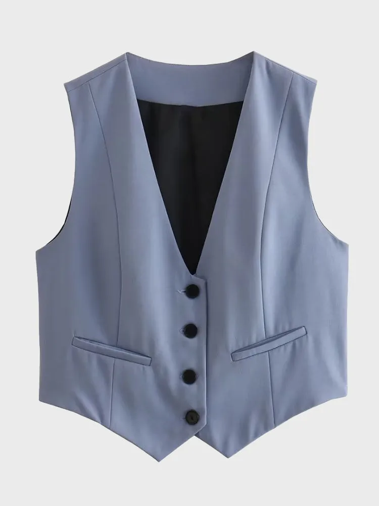 Single-Breasted Suit Vest