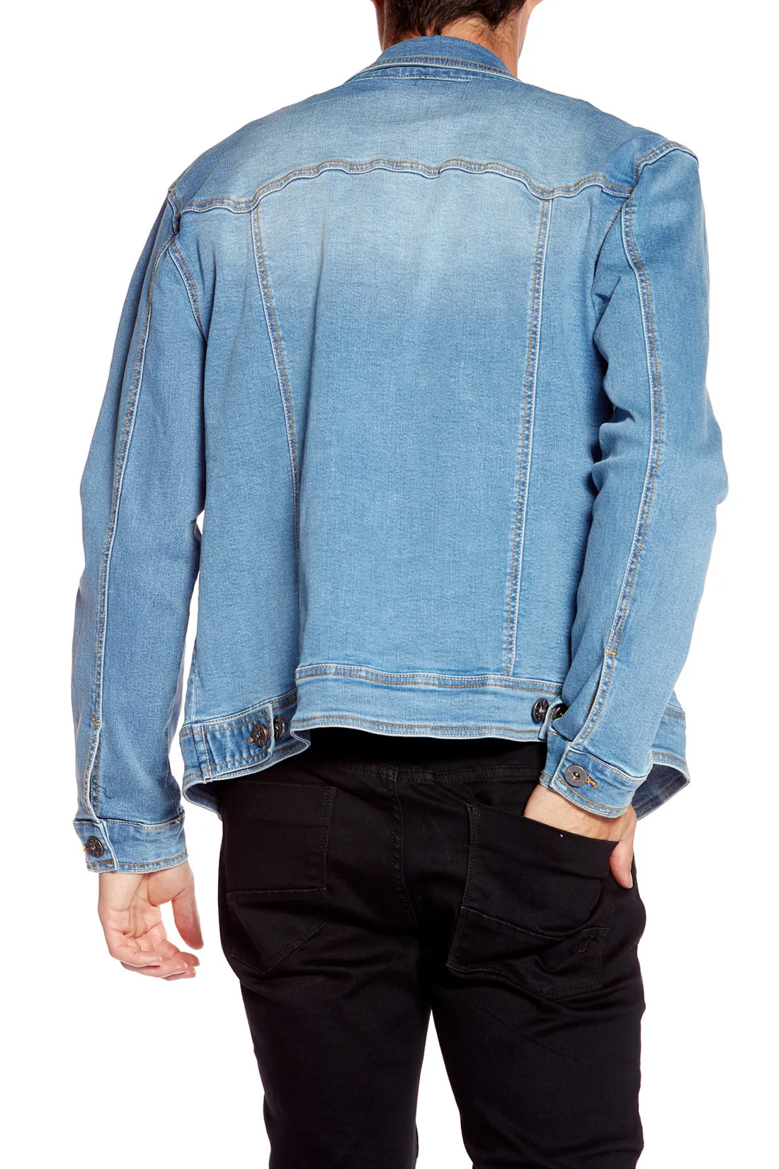 Slim Fit Classic Trucker Jean Jacket - Medium Blue Wash