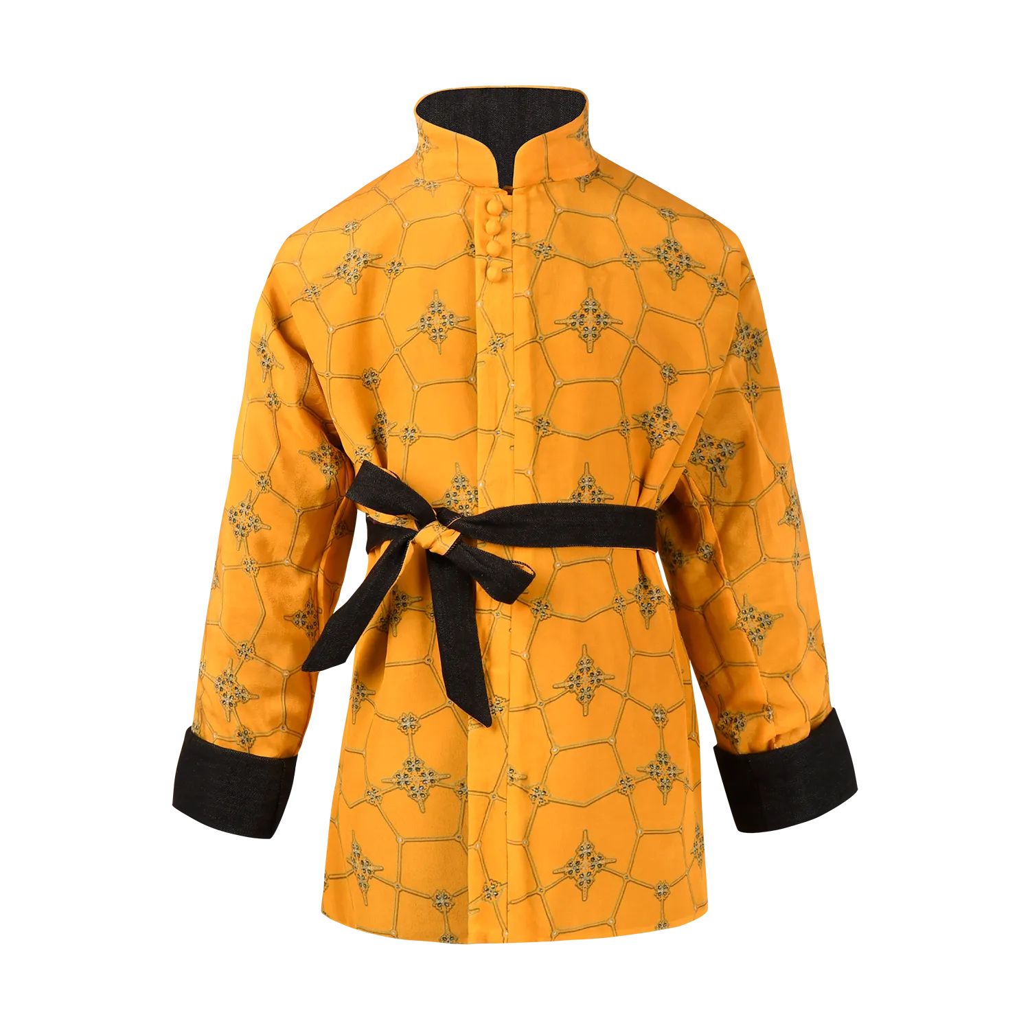 【SNOWFLAKE】100% Silk Mini Tang Jacket