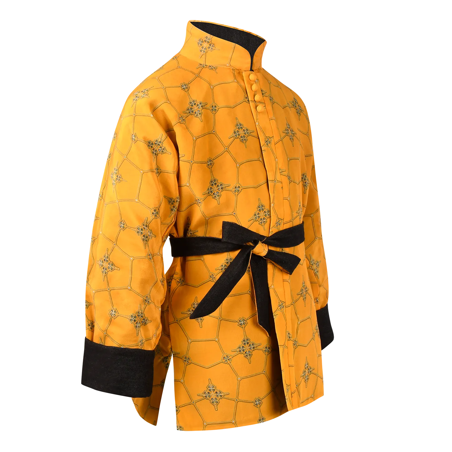 【SNOWFLAKE】100% Silk Mini Tang Jacket