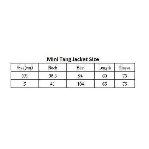 【SNOWFLAKE】100% Silk Mini Tang Jacket