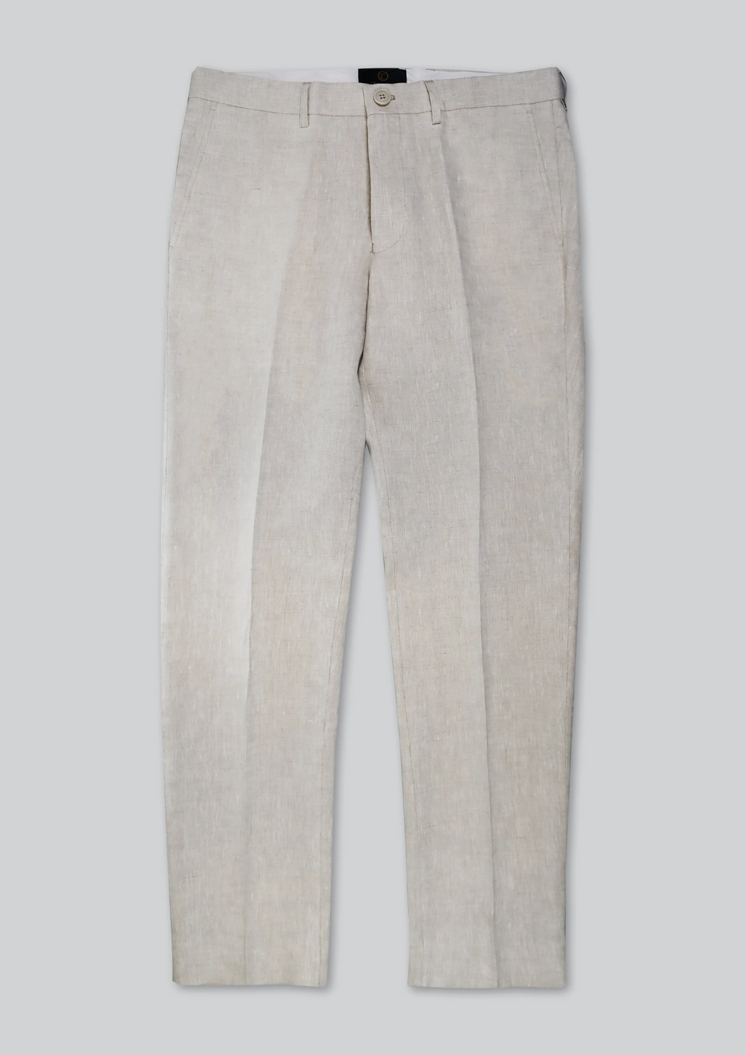 Straight Linen Trouser: Oatmeal