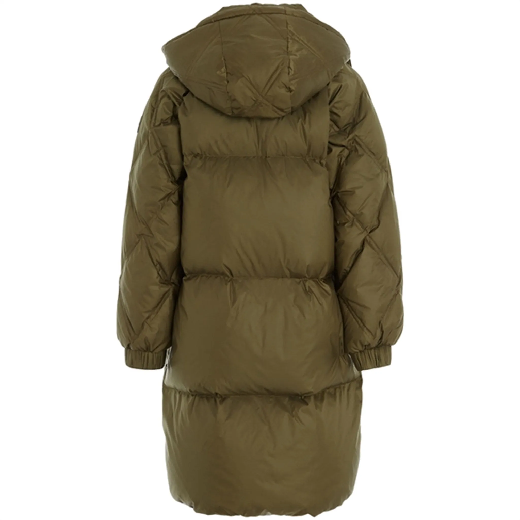 Tommy Hilfiger Mixed Quilted Long Down Jacket Olive Green