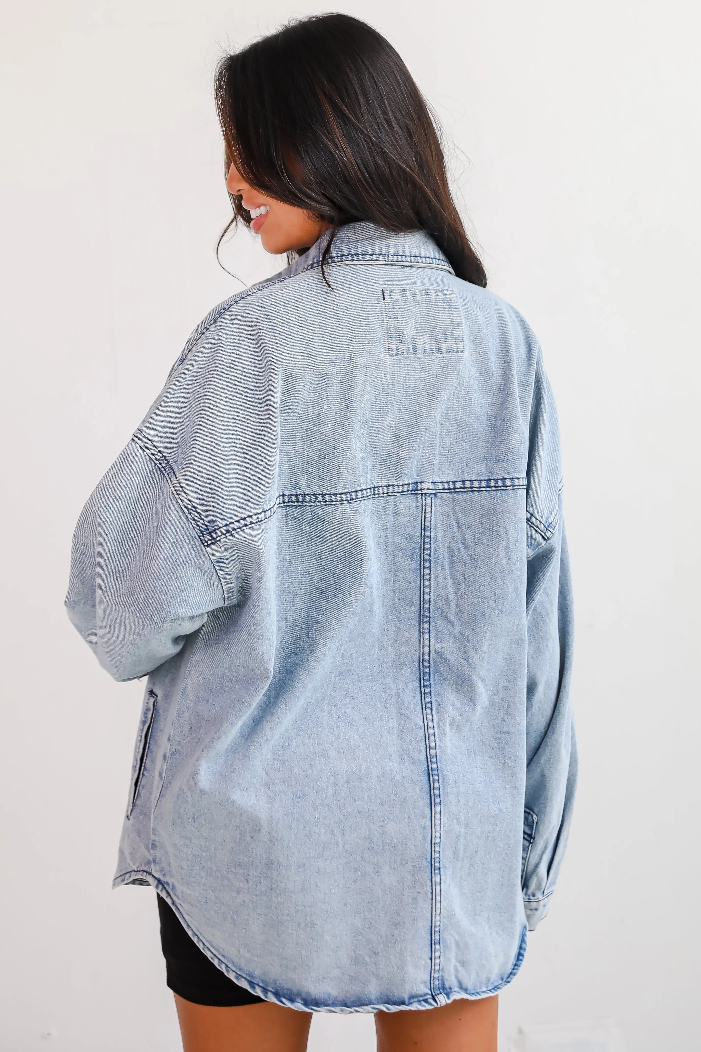 Trending Moment Light Wash Denim Jacket