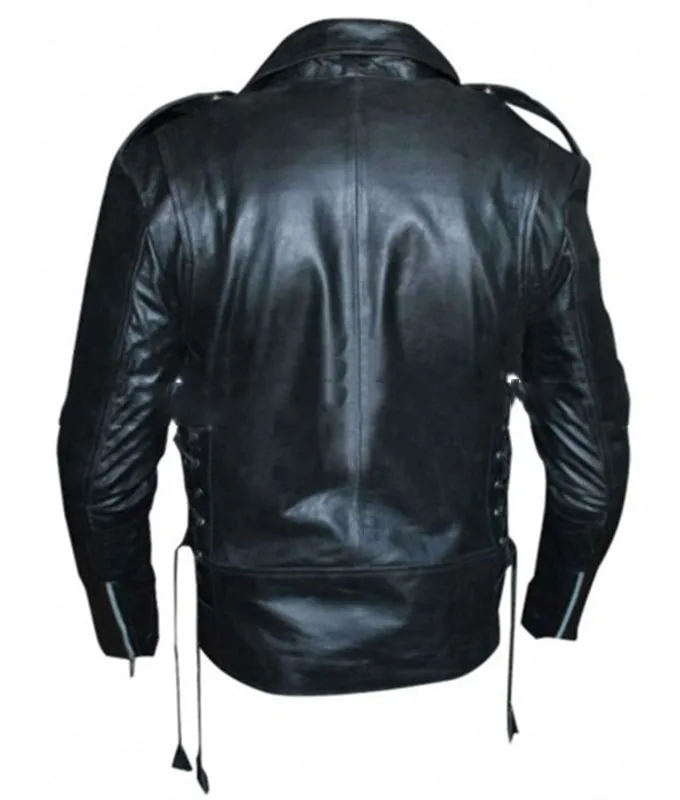 Triple H Denim Black Leather Jacket