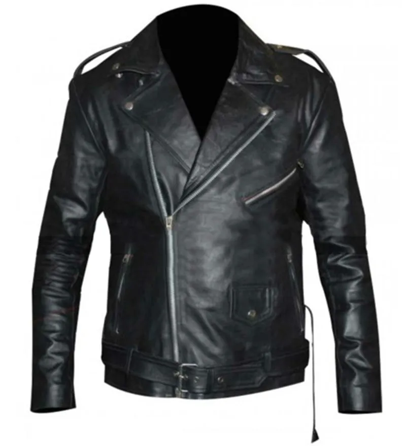 Triple H Denim Black Leather Jacket