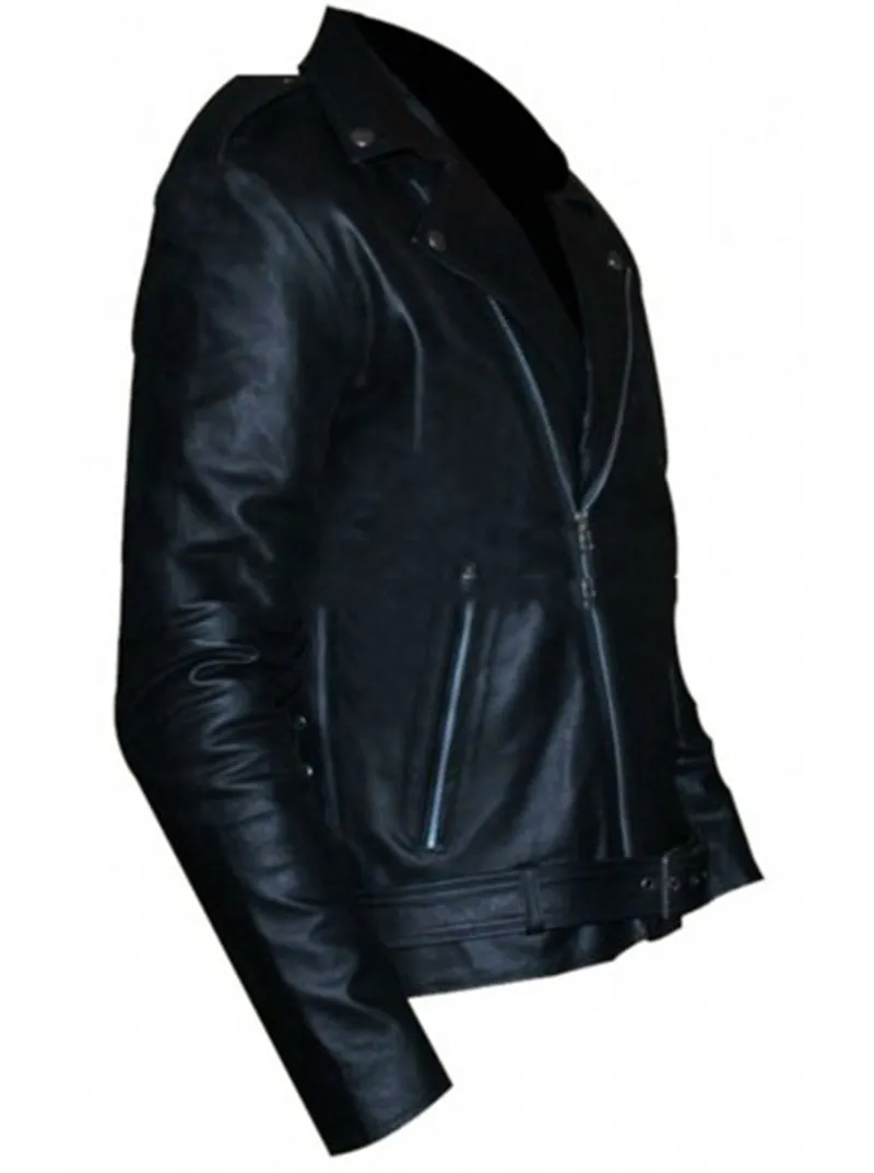 Triple H Denim Black Leather Jacket