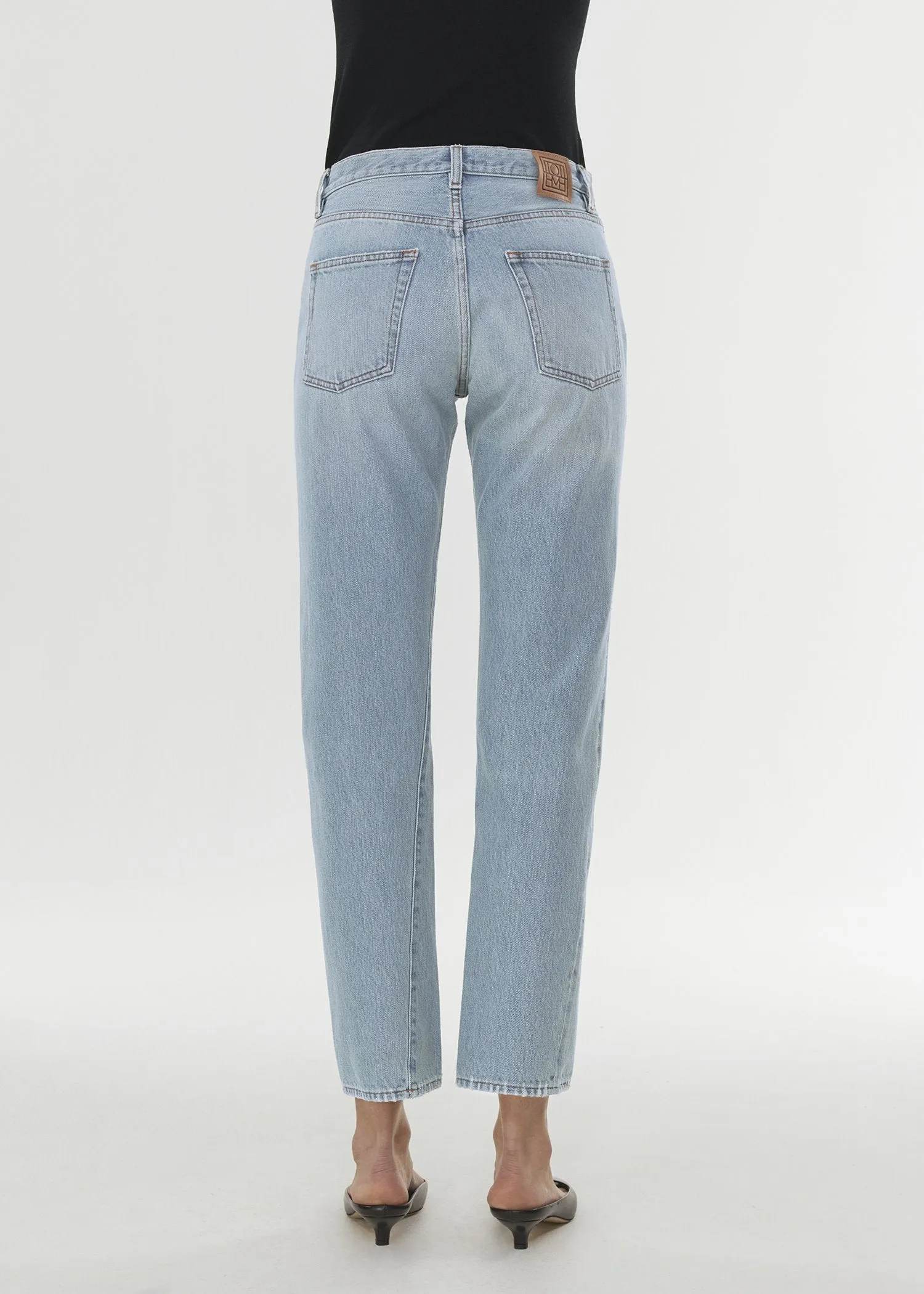 Twisted seam denim light blue