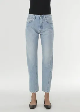 Twisted seam denim light blue